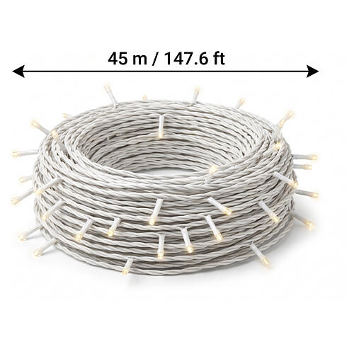 Catena luminosa natalizia per alberi int-est 2000 LED soft gold 45 m effetto scintillio 3