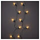 Catena luminosa Vintage natalizia int-est 50 LED soft gold 10 m effetto tremolante s1