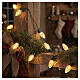 Catena luminosa Vintage natalizia int-est 50 LED soft gold 10 m effetto tremolante s2