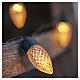 Catena luminosa Vintage natalizia int-est 50 LED soft gold 10 m effetto tremolante s4