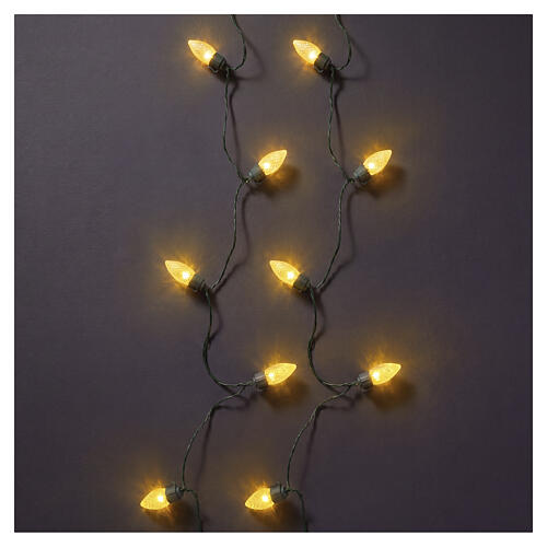 Guirlande lumineuse vintage int/ext avec 100 LEDs XL or chaud, effet scintillant, 20 m 1