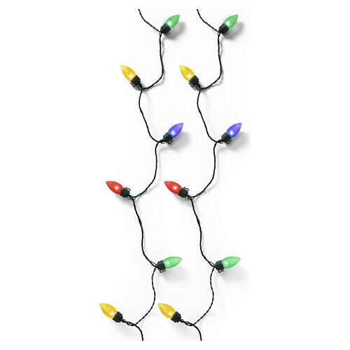Vintage XL indoor/outdoor Christmas light string, 100 multicoloured LEDs with a flickering effect, 65 ft 4