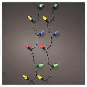 Guirlanda natalícia Vintage XL int/ext com 100 LED multicoloridos com efeito cintilante 20 m