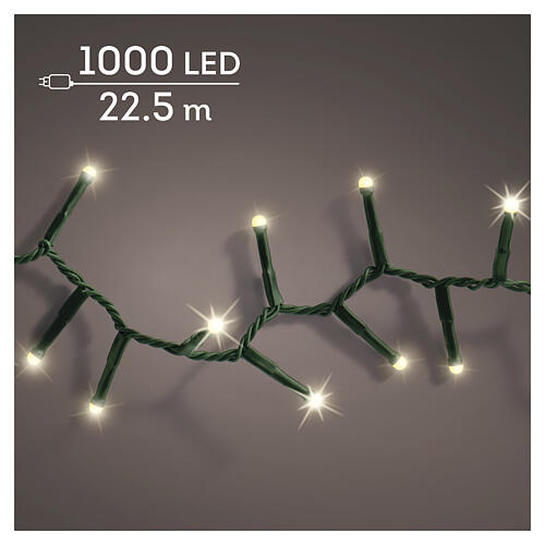 Christmas lights for indoor and outdoor, 8 functions, 1000 warm white LEDs, 74 ft 1