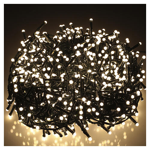 Luci natalizie int-est 8 funzioni 1000 LED bianco caldo 25 m 6
