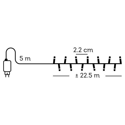 Luci natalizie int-est 8 funzioni 1000 LED bianco caldo 25 m 8