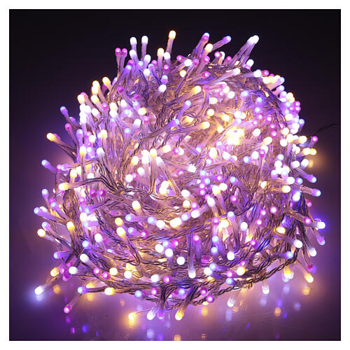Catena luci natalizie int-est effetto tremolante 1000 LED multicolore 25 m 2
