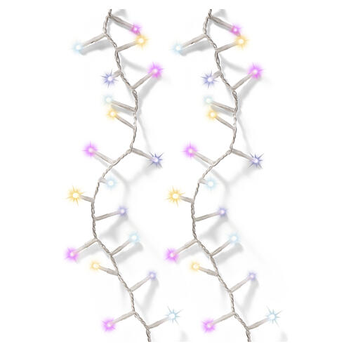 Catena luci natalizie int-est effetto tremolante 1000 LED multicolore 25 m 6