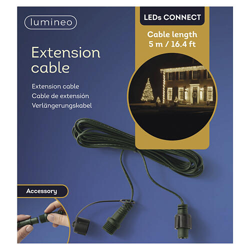 Extensão verde para iluminações decorativas interior/exterior 5 m 2