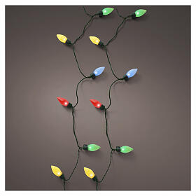Catena luminosa Vintage XL int-est 100 LED multicolore con effetto scintillante 20 m