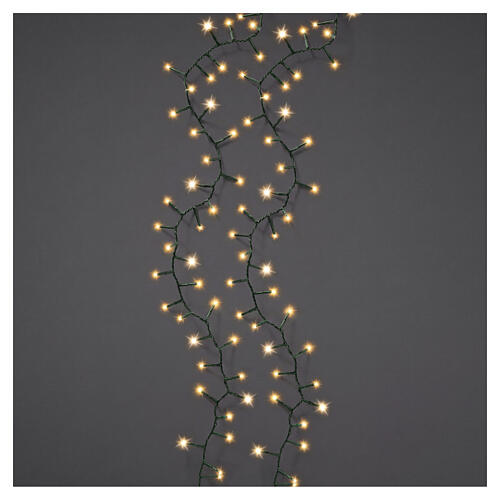 Compact indoor and outdoor light string, 500 warm white LEDs, blinking effect, 36 ft 1