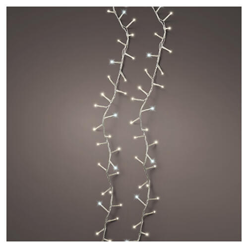 Compact indoor/outdoor 500 LED string lights warm and cool white, twinkle effect, 36 ft 1