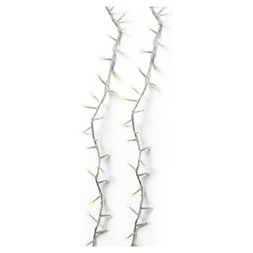 Catena luminosa compatta int-est 500 LED bianco caldo e bianco freddo effetto lampeggiante 11 m 3