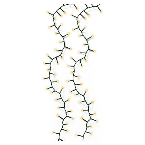 Catena luminosa compatta per albero int-est 750 LED bianco classico e bianco caldo 16 m 4
