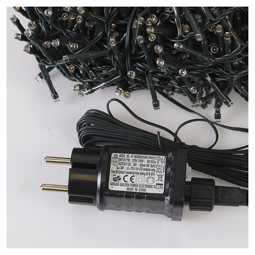Catena luminosa compatta per albero int-est 750 LED bianco classico e bianco caldo 16 m 5