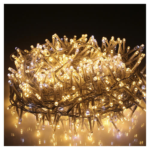 Guirlande lumineuse compacte pour sapin int/ext 750 LED blanc chaud et blanc froid 16 m 2