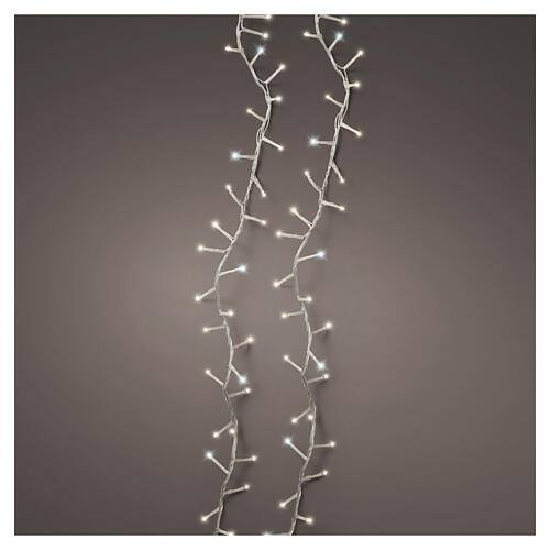 Catena luminosa compatta per albero int-est 750 LED bianco caldo e bianco freddo 16 m 1