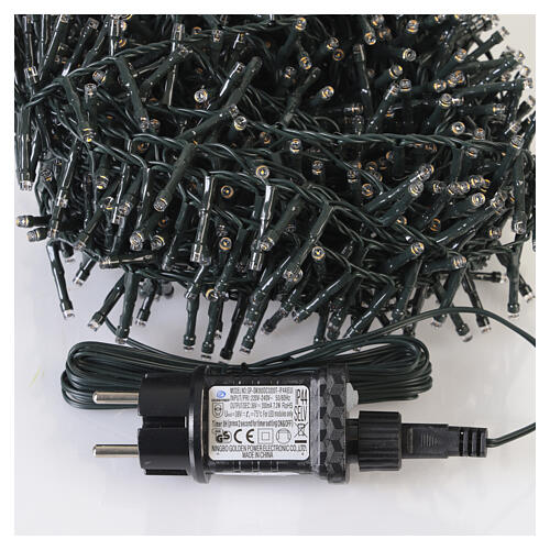 Compact indoor/outdoor light string for tree, 1000 warm white LEDs, 72.2 ft 5