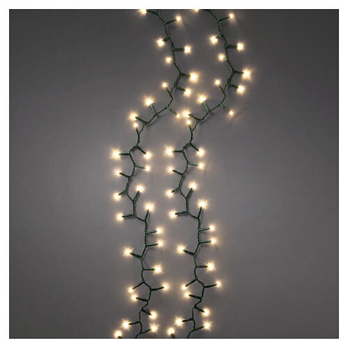 Corrente luminosa compacta para árvore de Natal int/ext 750 LEDs branco quente 16 m 1
