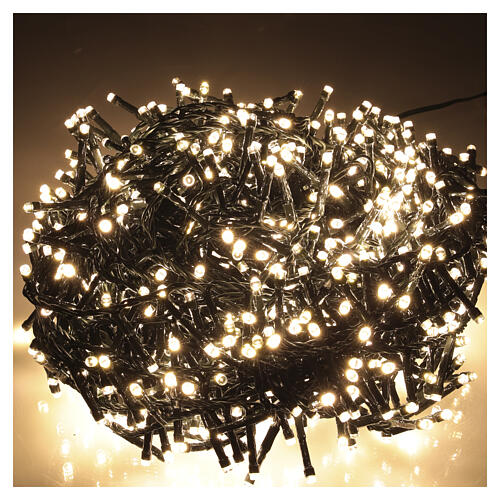 Catena luminosa compatta per albero di Natale int-est 1000 LED bianco caldo 22 m 2