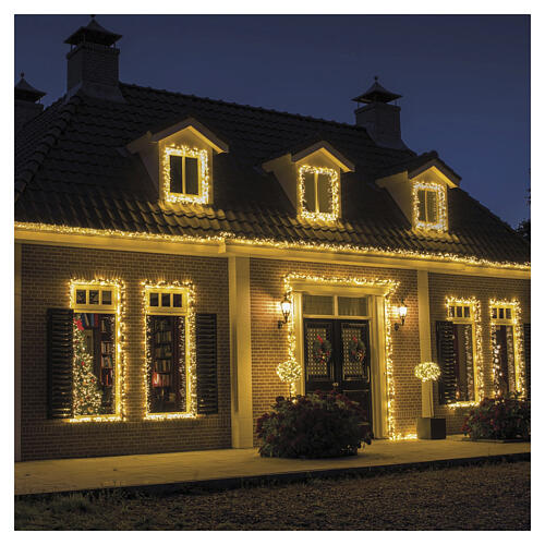 Catena luminosa Cluster Connect per albero di Natale int-est 500 LED bianco caldo 5 m 2