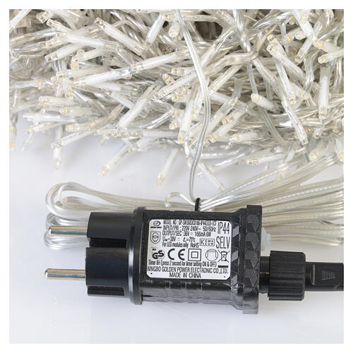 Catena luminosa Twinkle int-est filo trasparente soft gold 960 LED 15 m 5