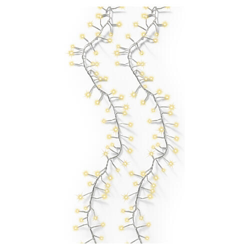 Catena LED natalizia soft gold int-est filo trasparente 1584 LED 25 m con effetto Twinkle 5