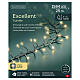 Catena LED natalizia soft gold int-est filo trasparente 1584 LED 25 m con effetto Twinkle s4