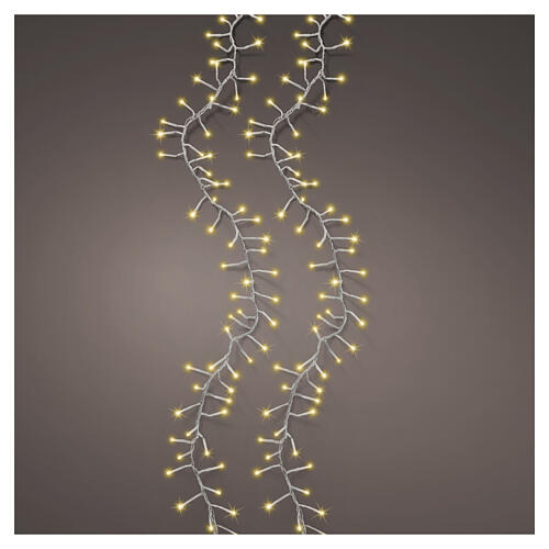 Luzes de Natal Twinkle dourado suave int/ext fio transparente 1584 LEDs 25 m 1