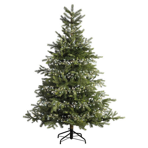 Catena micro LED flashing int-est bianco caldo e bianco freddo filo argento 600 LED 5 m 2