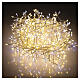 Catena micro LED flashing int-est bianco caldo e bianco freddo filo argento 600 LED 5 m s3