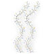 Catena micro LED flashing int-est bianco caldo e bianco freddo filo argento 600 LED 5 m s4