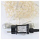 Catena micro LED flashing int-est bianco caldo e bianco freddo filo argento 600 LED 5 m s5