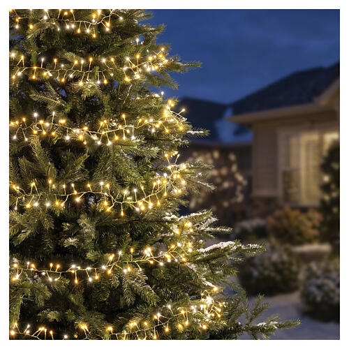 Micro luci natalizie int-est filo oro bianco caldo 480 LED 5 m effetto flashing 2