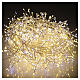 Guirlande micro-LED clignotante 960 micro-LEDs blanc chaud et blanc froid fil argent 10 m int/ext s2