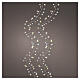 Fio de micro LEDs intermitente int-ext branco quente e branco frio 960 micro LEDs 12 m fio prateado s1