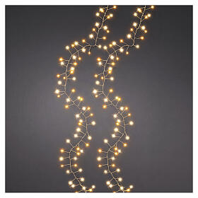 MicroLED natalizi int-est bianco caldo filo oro 960 luci 10 m effetto flashing
