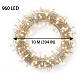 MicroLED natalizi int-est bianco caldo filo oro 960 luci 10 m effetto flashing s3