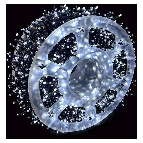3000 white LED Christmas lights with light effects, 196.9 ft dark cable 3