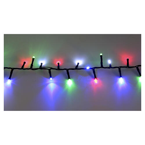 Catena luminosa 3000 LED multicolor con giochi di luce 60 mt cavo scuro 5