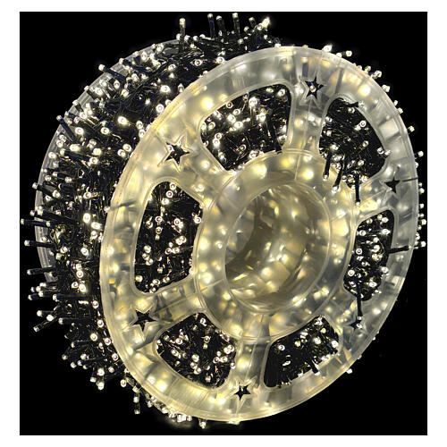 Catena luminosa 4000 LED bianco caldo con giochi di luce 80 mt cavo scuro 3