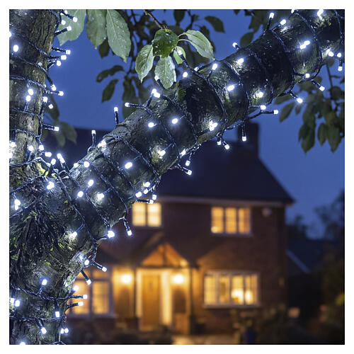 Mini twinkle lights, 300 white LEDs, battery operated, 98.4 ft with timer 2