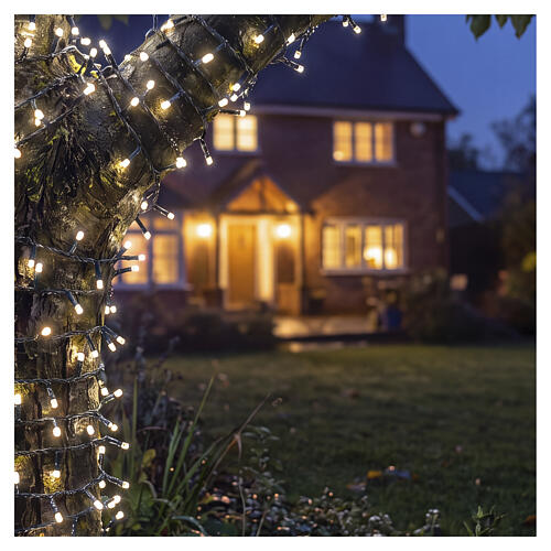 Minilucciole 300 LED bianco a batteria 30 mt con timer 7