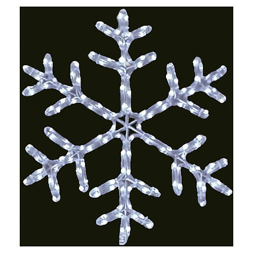 Flocon de neige lumineux blanc 55 cm avec tube 144 LEDs 4