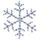 Flocon de neige lumineux blanc 55 cm avec tube 144 LEDs s1