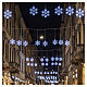 Fiocco di neve luminoso bianco 55 cm con tubo LED s2