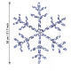 Fiocco di neve luminoso bianco 55 cm con tubo LED s3
