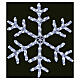 Fiocco di neve luminoso bianco 55 cm con tubo LED s4