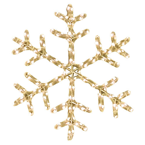 Décoration lumineuse flocon de neige blanc chaud 55 cm 144 LEDs 1