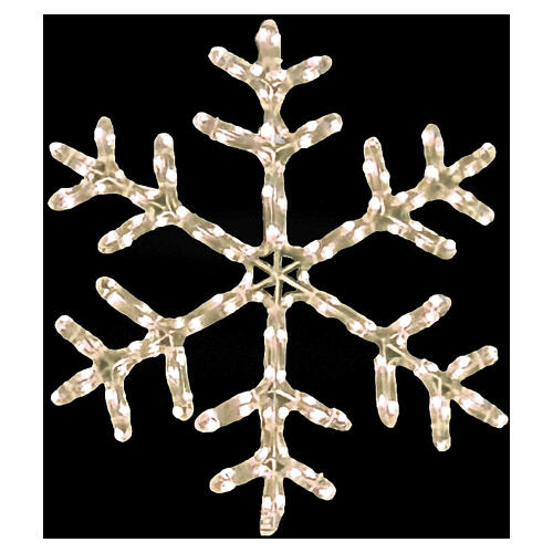 Décoration lumineuse flocon de neige blanc chaud 55 cm 144 LEDs 4